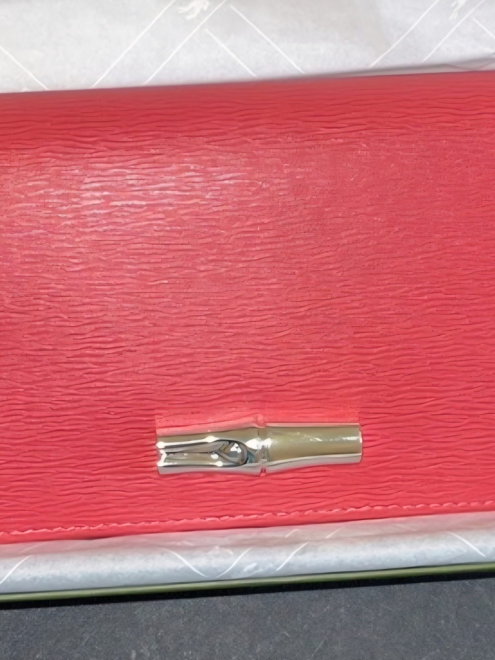 Longchamp. Dark Pink Roseau Wallet. - Picture 2 of 5